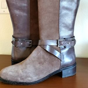 NWOT Vince Camuto Knee High Suede/Leather Boots Size 9 1/2